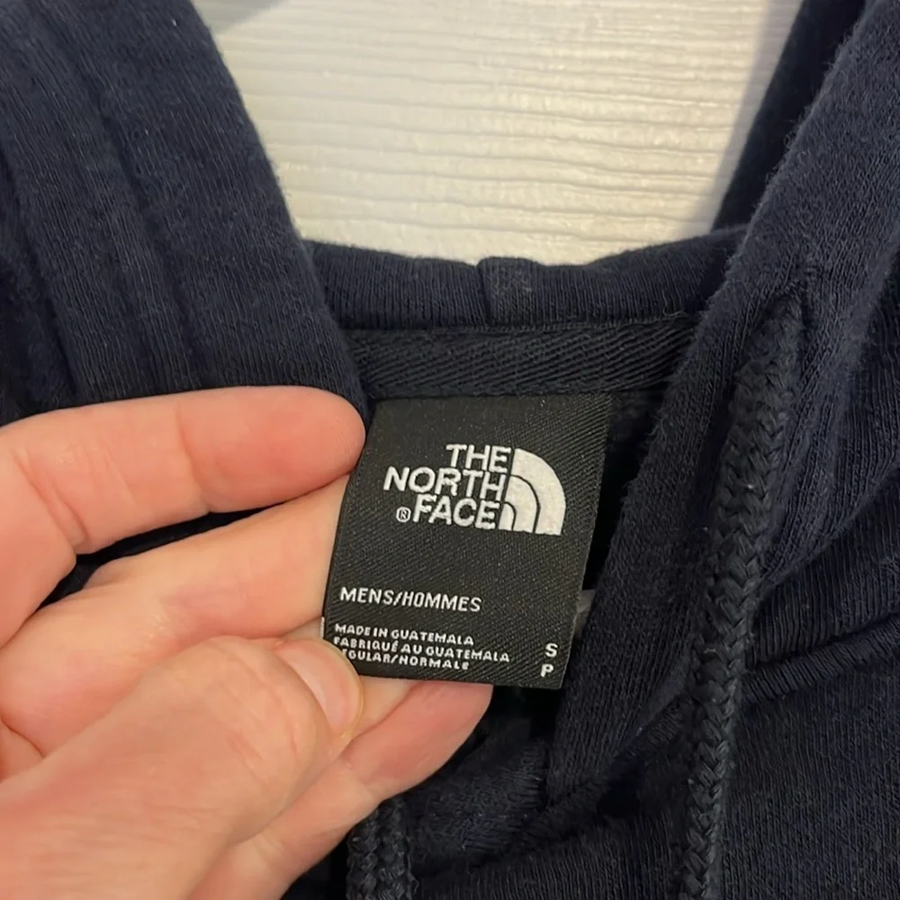 The North Face Navy Blue Cotton Blend Hoodie w/ Grizzly Bear Graphic Men’s SM